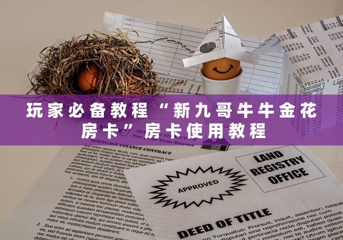 玩 家 必 备 教 程 “ 新 九 哥 牛 牛 金 花 房 卡 ” 房 卡 使 用 教 程	