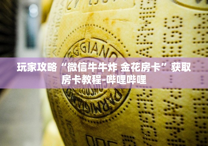 玩家攻略“微信牛牛炸 金花房卡”获取房卡教程-哔哩哔哩