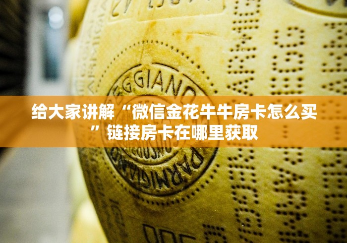 给大家讲解“微信金花牛牛房卡怎么买”链接房卡在哪里获取